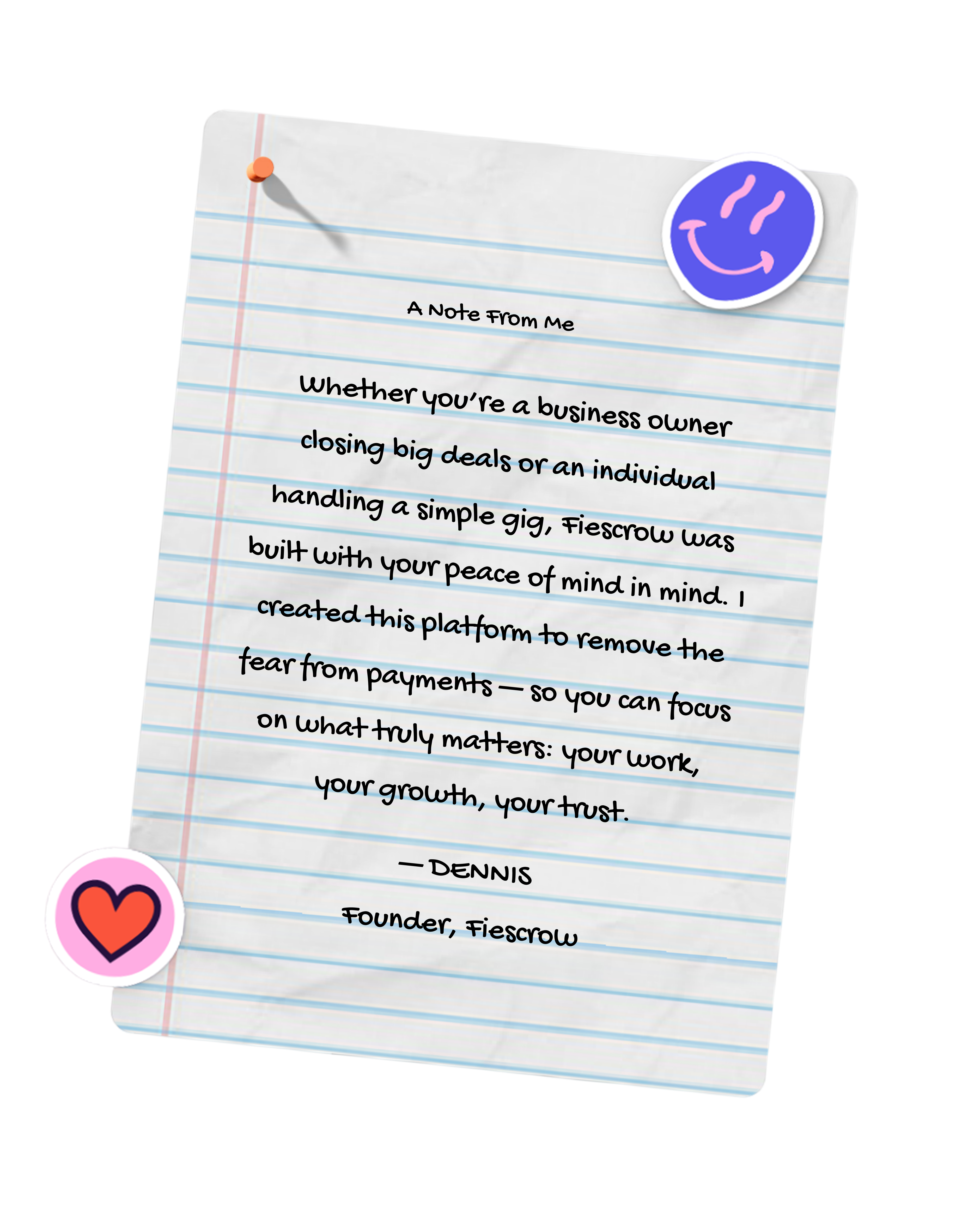 Note from Founder